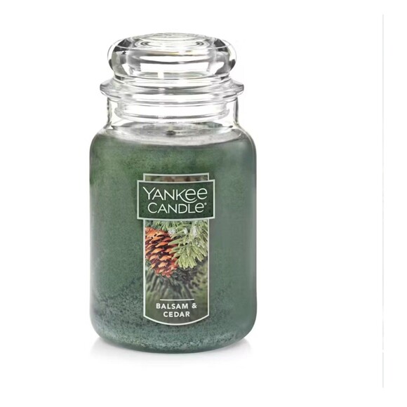 Yankee Candle BALSAM & CEDAR Classic 22oz Large Jar Single Wick Candle New - Picture 1 of 4